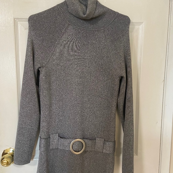 Knit Metallic Mini Dress - Picture 1 of 4